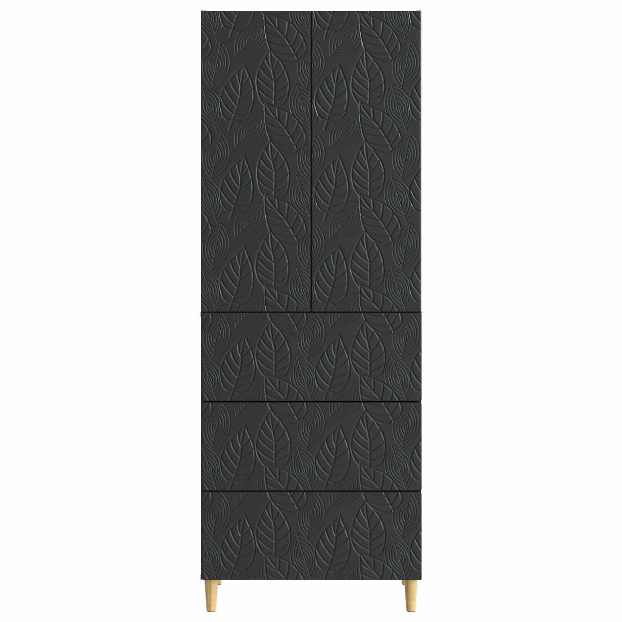 vidaXL Cabinet Set 2 pcs Black 66 x 34.5 x 90 cm Engineered Wood