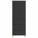 vidaXL Cabinet Set 2 pcs Black 66 x 34.5 x 90 cm Engineered Wood