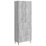 vidaXL Cabinet Set 2 pcs Black 66 x 34.5 x 90 cm Engineered Wood