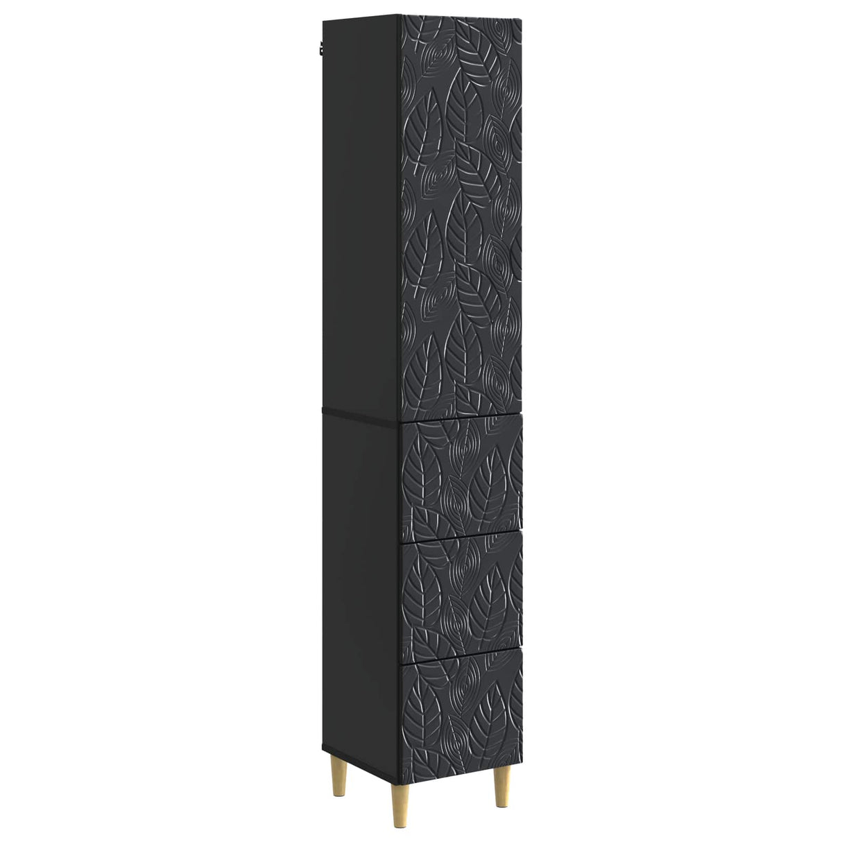 vidaXL Kast Set 2 pcs Zwart 33 x 34,5 x 90 cm Bewerkt hout