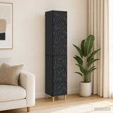 vidaXL Kast Set 2 pcs Zwart 33 x 34,5 x 90 cm Bewerkt hout