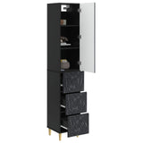 vidaXL Kast Set 2 pcs Zwart 33 x 34,5 x 90 cm Bewerkt hout