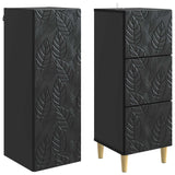 vidaXL Kast Set 2 pcs Zwart 33 x 34,5 x 90 cm Bewerkt hout