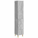 vidaXL Kast Set 2 pcs Zwart 33 x 34,5 x 90 cm Bewerkt hout