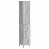 vidaXL Kast Set 2 pcs Zwart 33 x 34,5 x 90 cm Bewerkt hout