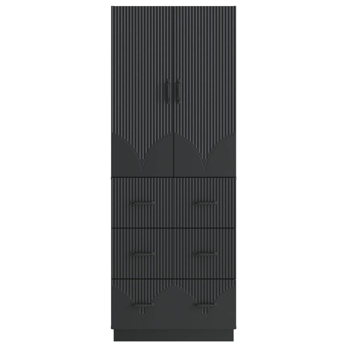 vidaXL Kast Set 2 pcs Zwart 66 x 34,5 x 87 cm Bewerkt hout
