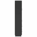 vidaXL Kast Set 2 pcs Zwart 66 x 34,5 x 87 cm Bewerkt hout