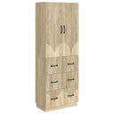vidaXL Kast Set 2 pcs Zwart 66 x 34,5 x 87 cm Bewerkt hout