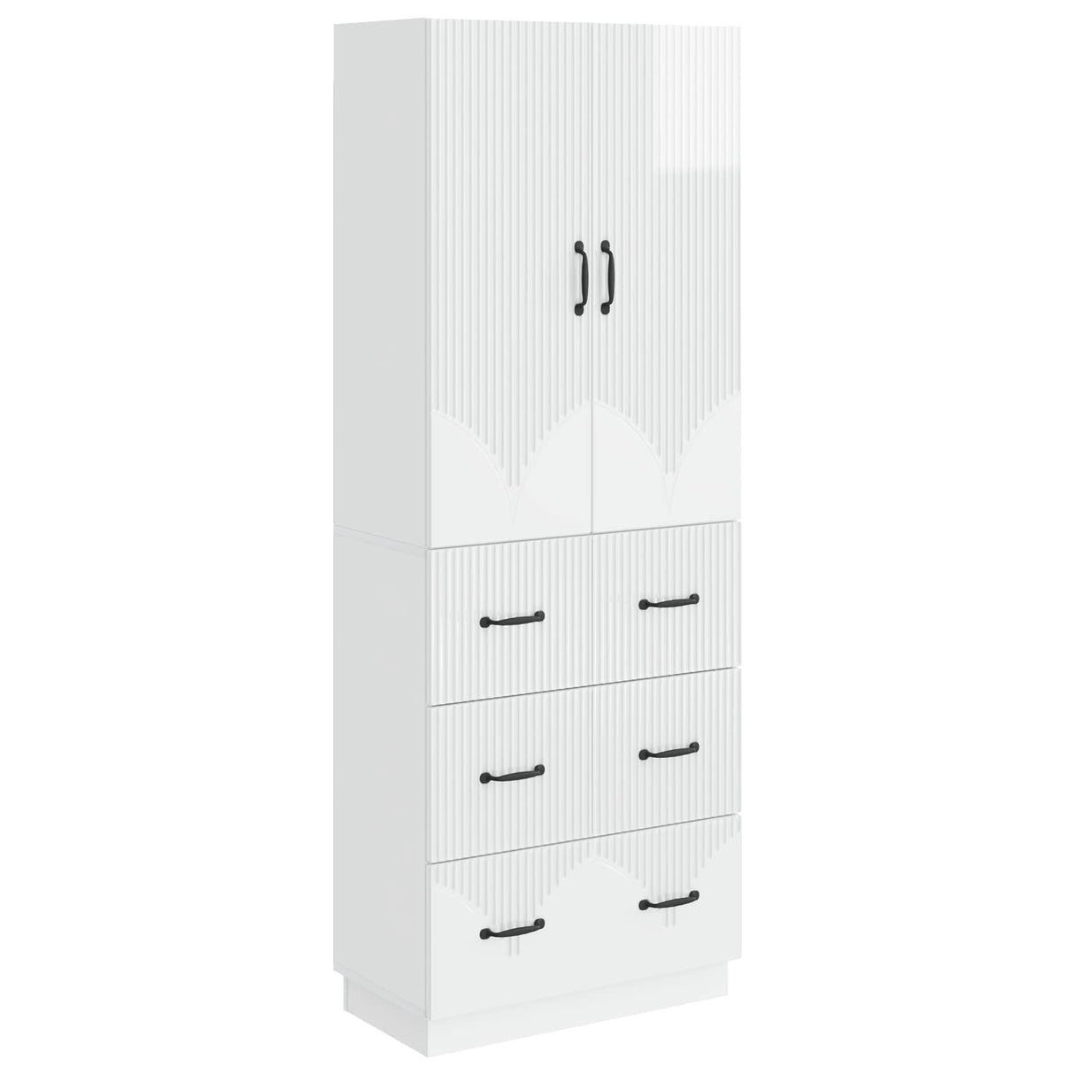 vidaXL Kast Set 2 pcs Zwart 66 x 34,5 x 87 cm Bewerkt hout