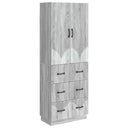 vidaXL Kast Set 2 pcs Zwart 66 x 34,5 x 87 cm Bewerkt hout