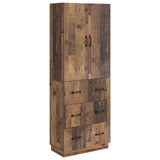 vidaXL Kast Set 2 pcs Zwart 66 x 34,5 x 87 cm Bewerkt hout
