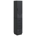 vidaXL Cabinet Set 2 pcs Black 33 x 34.5 x 87 cm Engineered wood