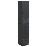 vidaXL Cabinet Set 2 pcs Black 33 x 34.5 x 87 cm Engineered wood