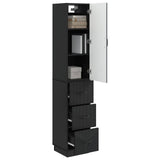 vidaXL Cabinet Set 2 pcs Black 33 x 34.5 x 87 cm Engineered wood