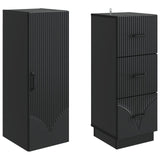vidaXL Cabinet Set 2 pcs Black 33 x 34.5 x 87 cm Engineered wood