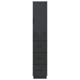 vidaXL Cabinet Set 2 pcs Black 33 x 34.5 x 87 cm Engineered wood