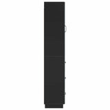vidaXL Cabinet Set 2 pcs Black 33 x 34.5 x 87 cm Engineered wood
