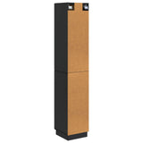 vidaXL Cabinet Set 2 pcs Black 33 x 34.5 x 87 cm Engineered wood