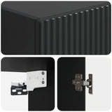 vidaXL Cabinet Set 2 pcs Black 33 x 34.5 x 87 cm Engineered wood