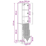 vidaXL Cabinet Set 2 pcs Black 33 x 34.5 x 87 cm Engineered wood
