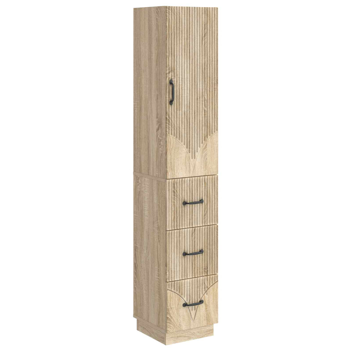 vidaXL Cabinet Set 2 pcs Black 33 x 34.5 x 87 cm Engineered wood