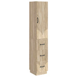 vidaXL Cabinet Set 2 pcs Black 33 x 34.5 x 87 cm Engineered wood