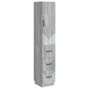 vidaXL Cabinet Set 2 pcs Black 33 x 34.5 x 87 cm Engineered wood