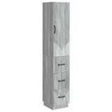 vidaXL Cabinet Set 2 pcs Black 33 x 34.5 x 87 cm Engineered wood