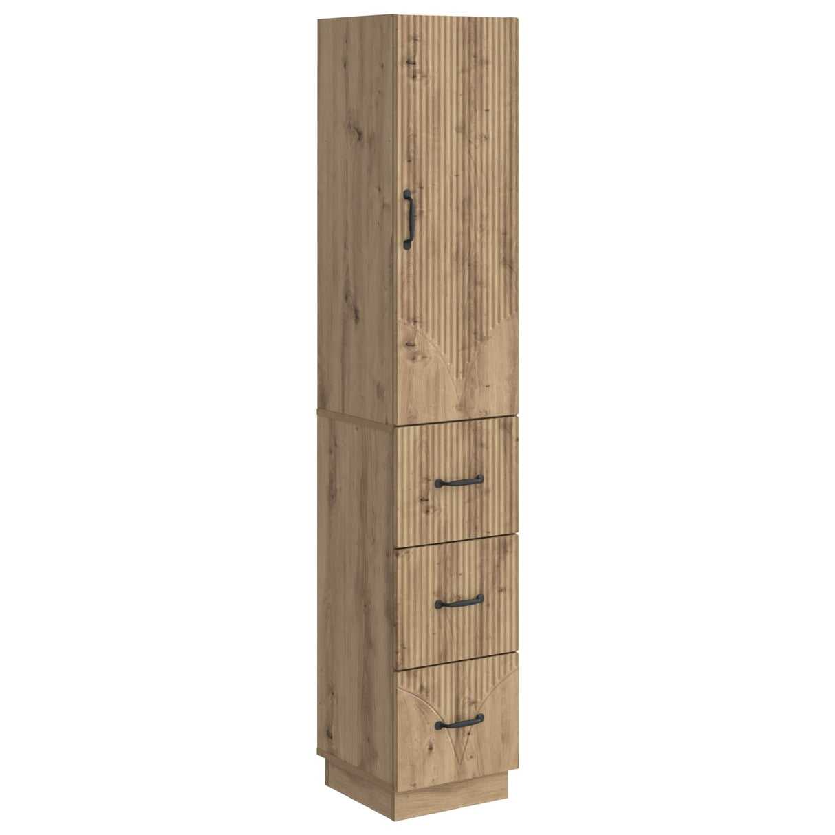 vidaXL Cabinet Set 2 pcs Black 33 x 34.5 x 87 cm Engineered wood