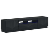 vidaXL 5-delige LED TV-kast Zwart Bewerkt hout