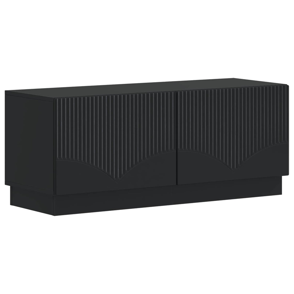 vidaXL 5-delige LED TV-kast Zwart Bewerkt hout