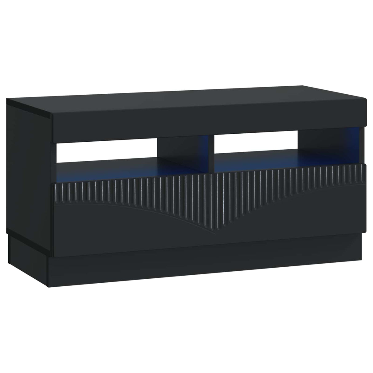vidaXL 5-delige LED TV-kast Zwart Bewerkt hout