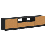 vidaXL 5-delige LED TV-kast Zwart Bewerkt hout