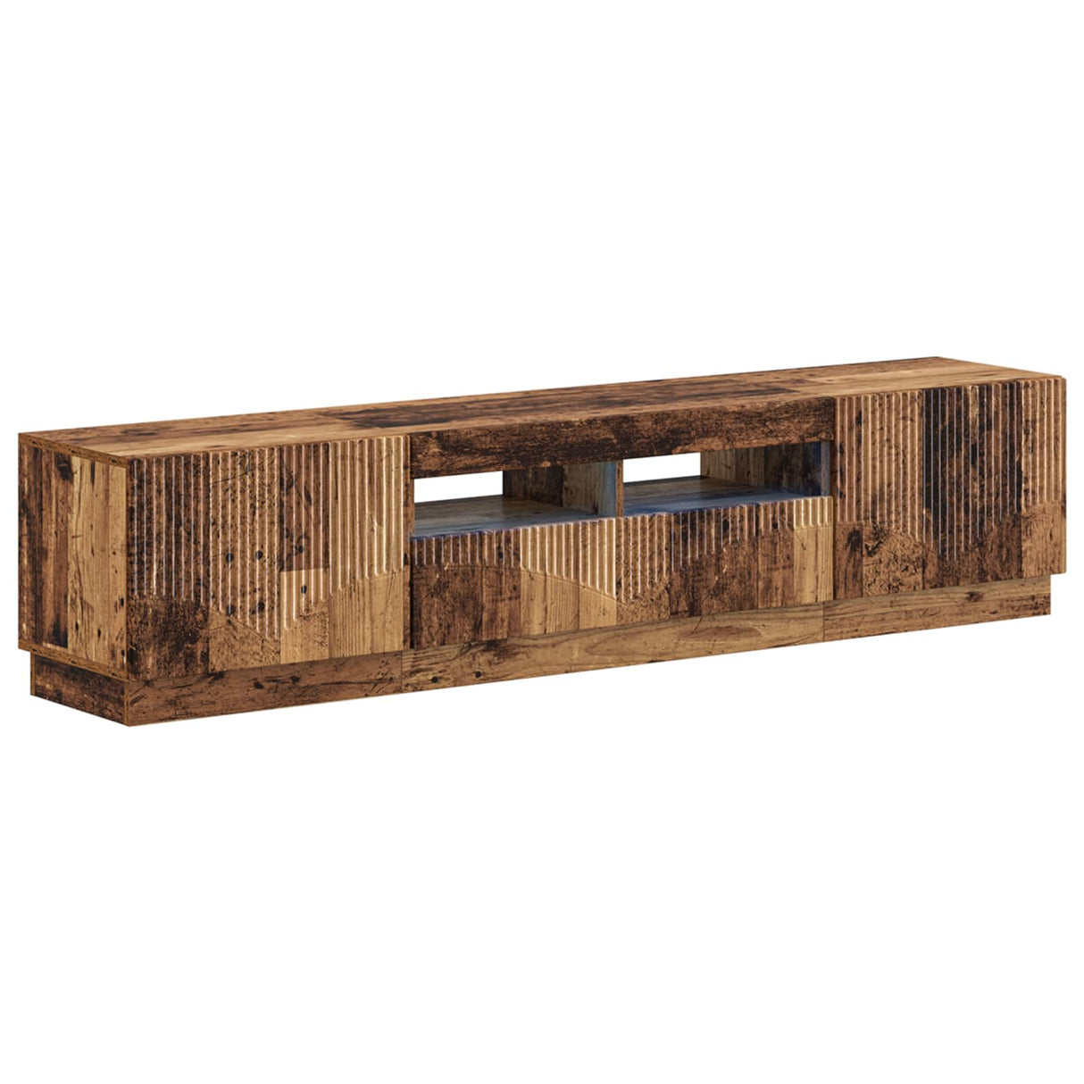 vidaXL 5-delige LED TV-kast Zwart Bewerkt hout