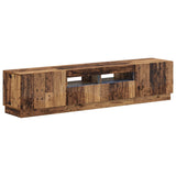 vidaXL 5-delige LED TV-kast Zwart Bewerkt hout