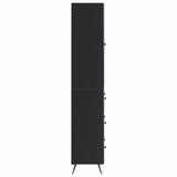 vidaXL Kast Set 2 pcs Zwart 66 x 34,5 x 90 cm Bewerkt hout