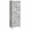 vidaXL Kast Set 2 pcs Zwart 66 x 34,5 x 90 cm Bewerkt hout