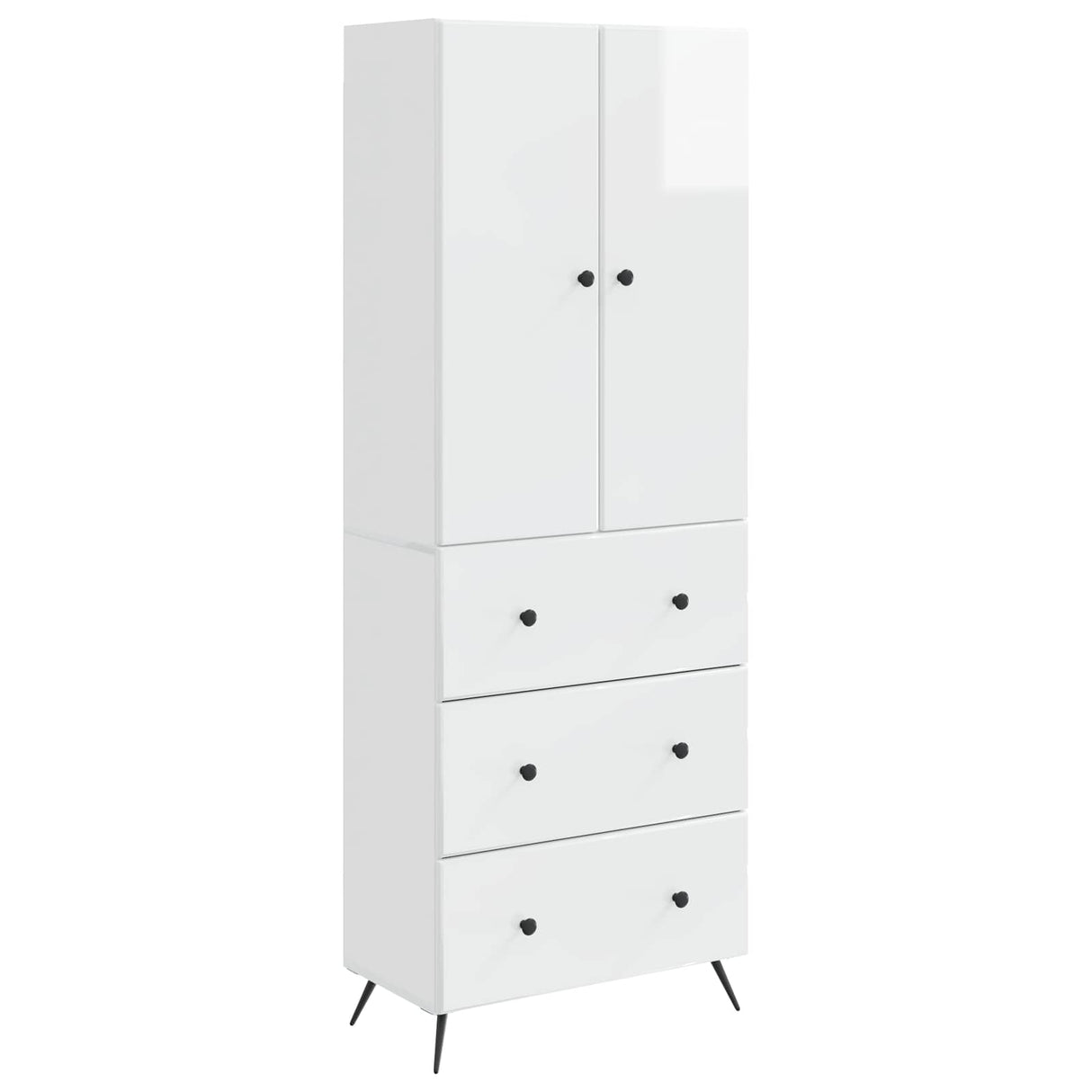 vidaXL Kast Set 2 pcs Zwart 66 x 34,5 x 90 cm Bewerkt hout