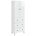 vidaXL Kast Set 2 pcs Zwart 66 x 34,5 x 90 cm Bewerkt hout