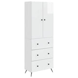 vidaXL Kast Set 2 pcs Zwart 66 x 34,5 x 90 cm Bewerkt hout