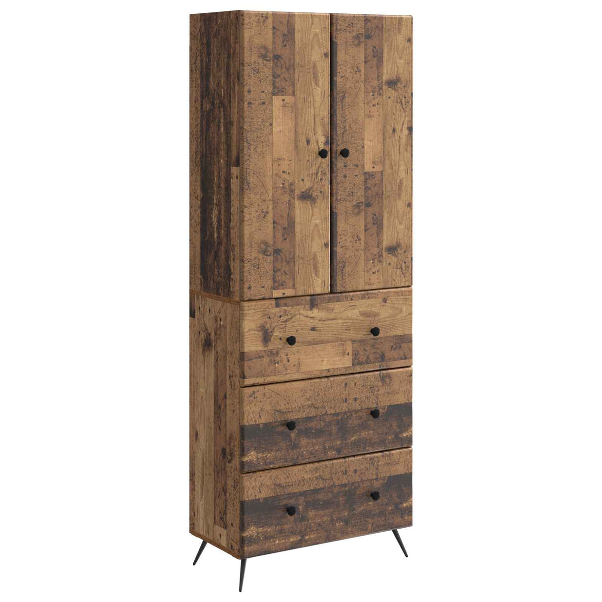 vidaXL Kast Set 2 pcs Zwart 66 x 34,5 x 90 cm Bewerkt hout