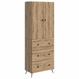 vidaXL Kast Set 2 pcs Zwart 66 x 34,5 x 90 cm Bewerkt hout