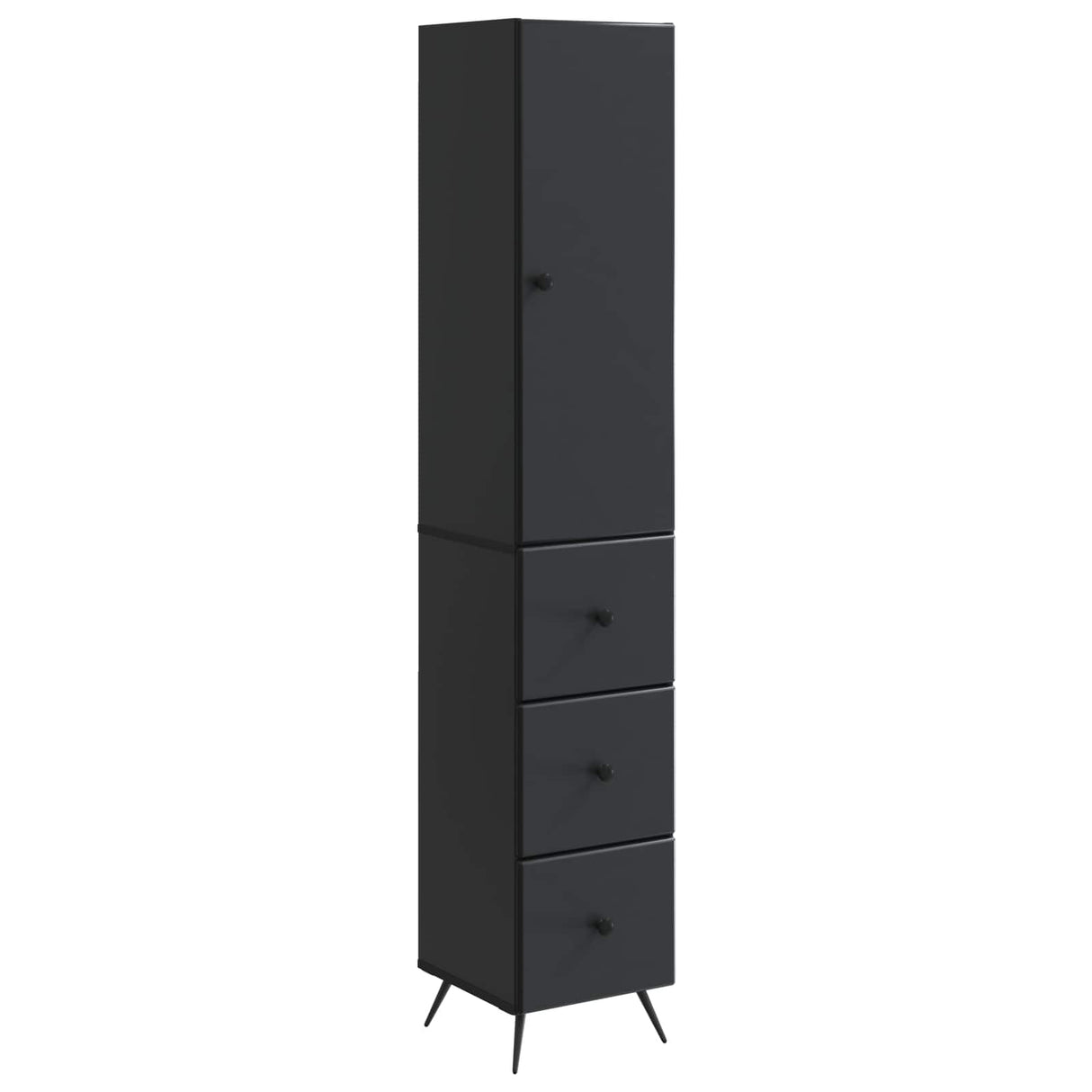 vidaXL Kast Set 2 pcs Zwart 34,5 x 34,5 x 90 cm Bewerkt hout