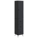 vidaXL Kast Set 2 pcs Zwart 34,5 x 34,5 x 90 cm Bewerkt hout