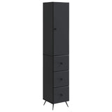 vidaXL Kast Set 2 pcs Zwart 34,5 x 34,5 x 90 cm Bewerkt hout