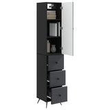 vidaXL Kast Set 2 pcs Zwart 34,5 x 34,5 x 90 cm Bewerkt hout