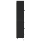 vidaXL Kast Set 2 pcs Zwart 34,5 x 34,5 x 90 cm Bewerkt hout