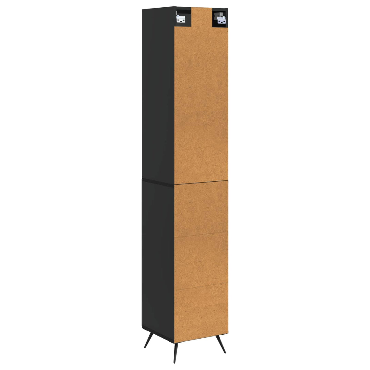 vidaXL Kast Set 2 pcs Zwart 34,5 x 34,5 x 90 cm Bewerkt hout