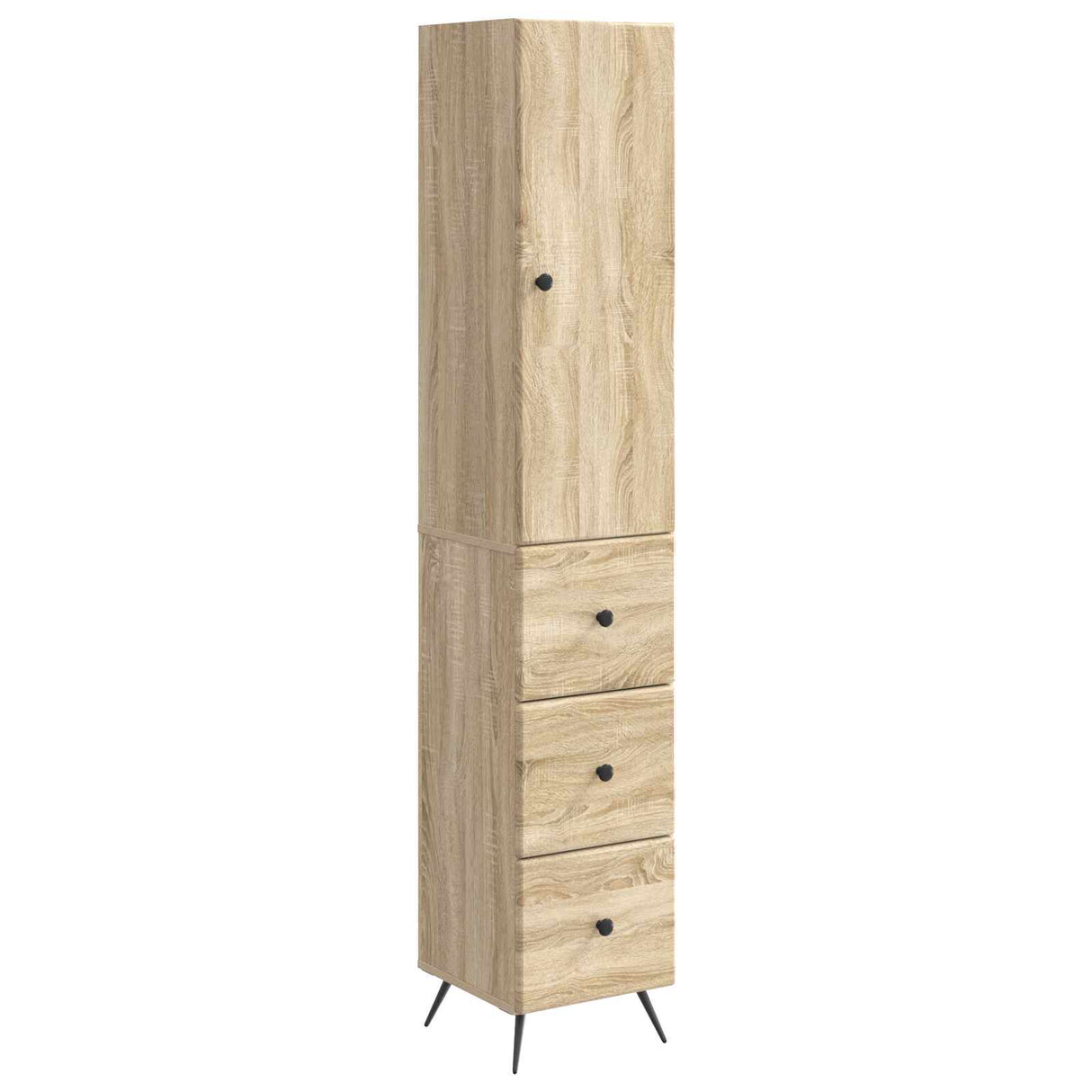 vidaXL Kast Set 2 pcs Zwart 34,5 x 34,5 x 90 cm Bewerkt hout