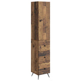vidaXL Kast Set 2 pcs Zwart 34,5 x 34,5 x 90 cm Bewerkt hout
